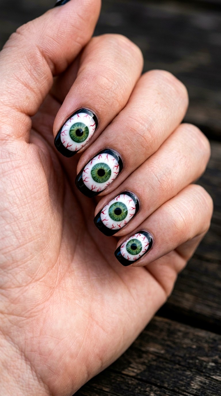 Spooky Eyeball Nails - 25 spooky nail ideas