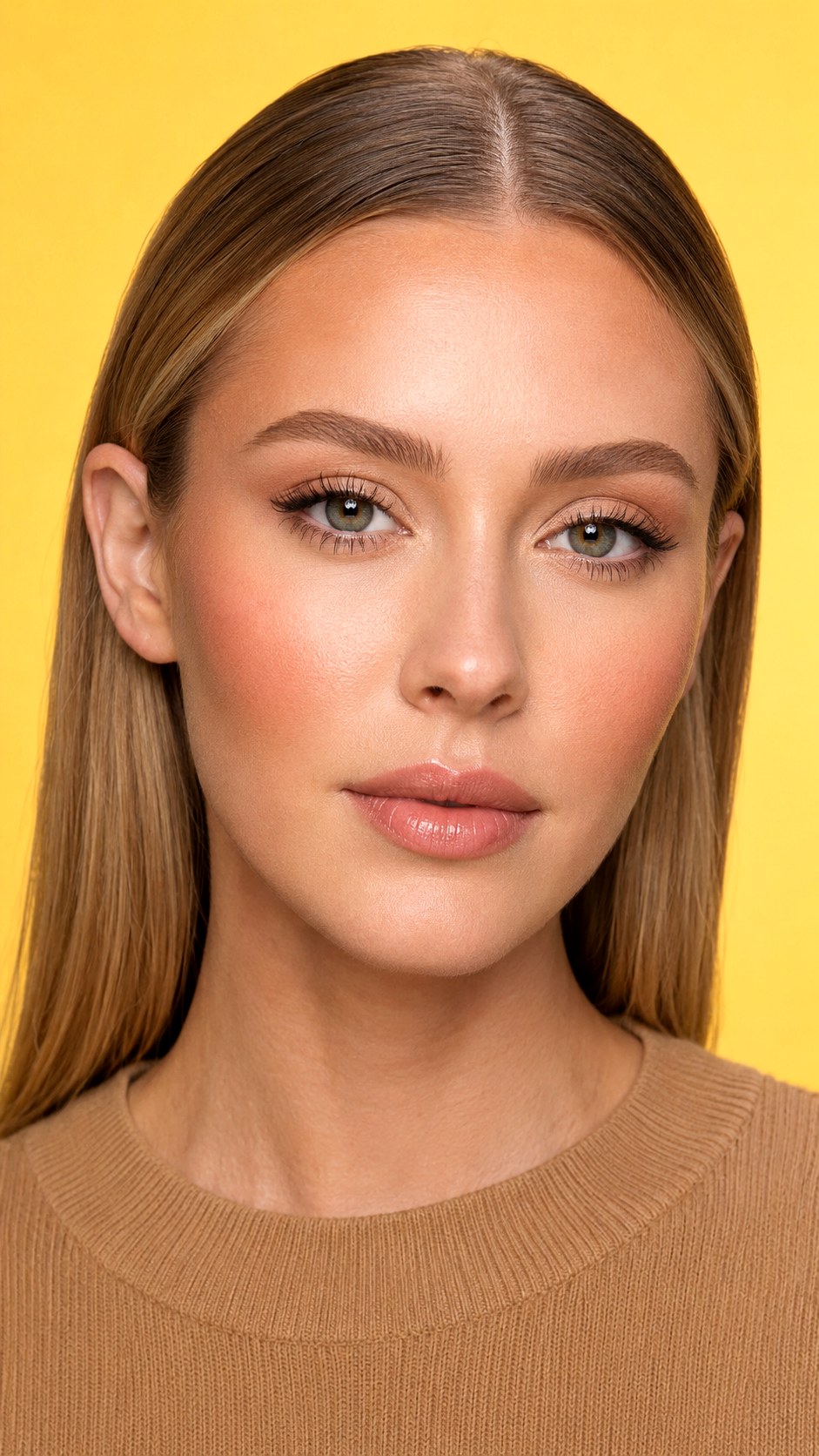 Straight Brows and Lengthened Lashes - 21 eyebrow and eyelash makeup ideas