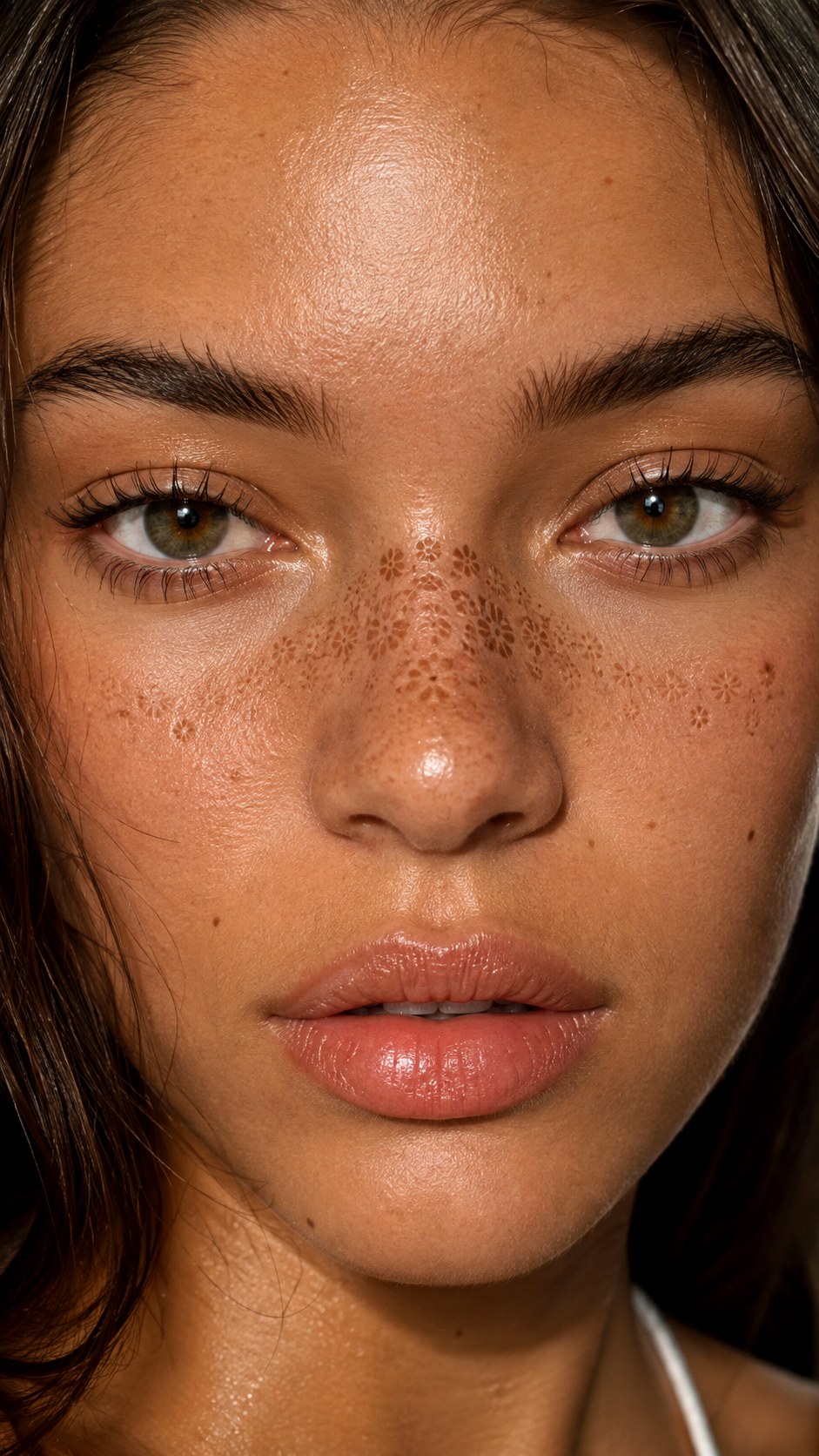 Subtle Lace Freckles Detailing - 21 lace makeup ideas