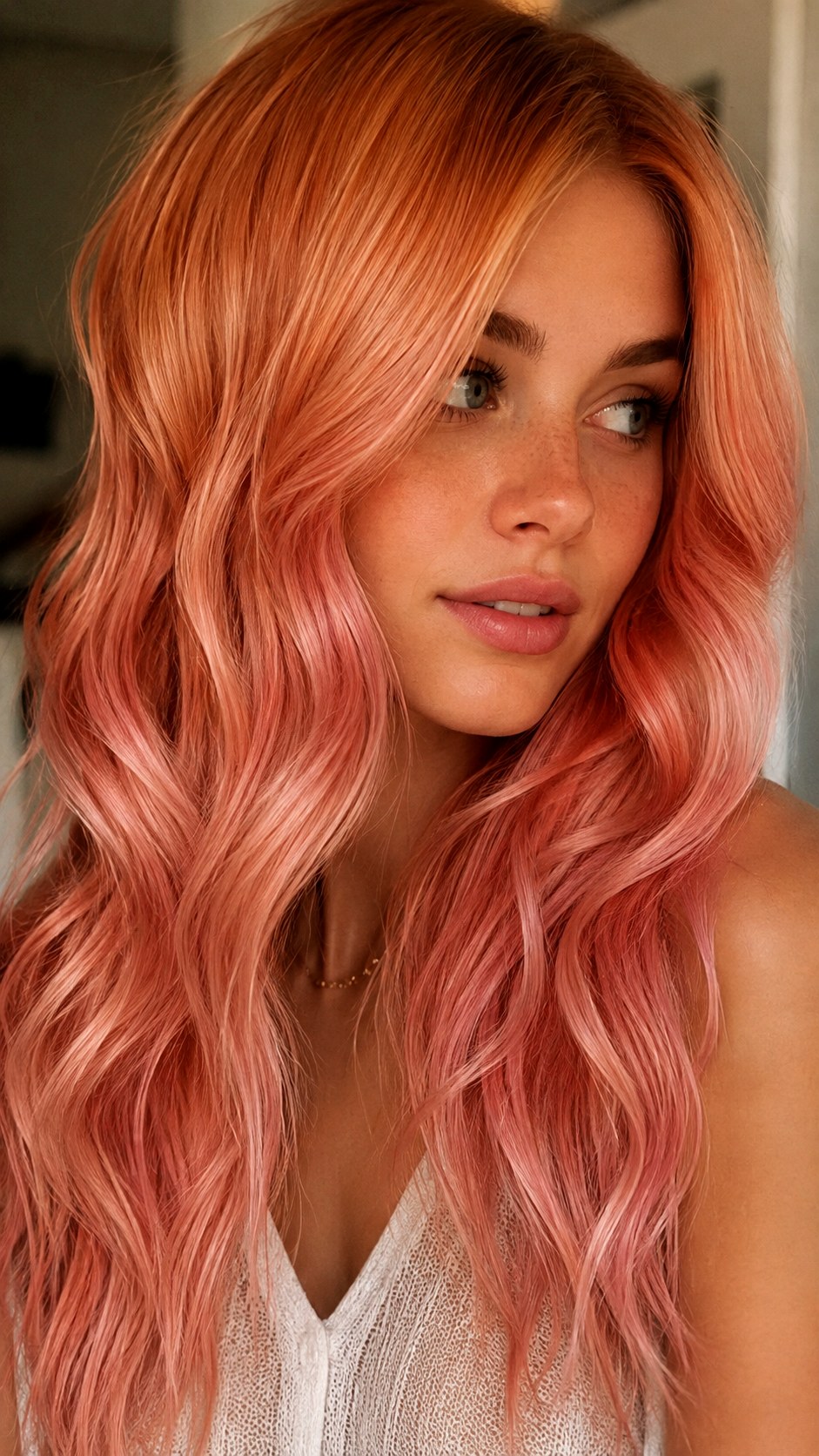 Sunset Copper Rose Gold Blend - 20 red hair color ideas