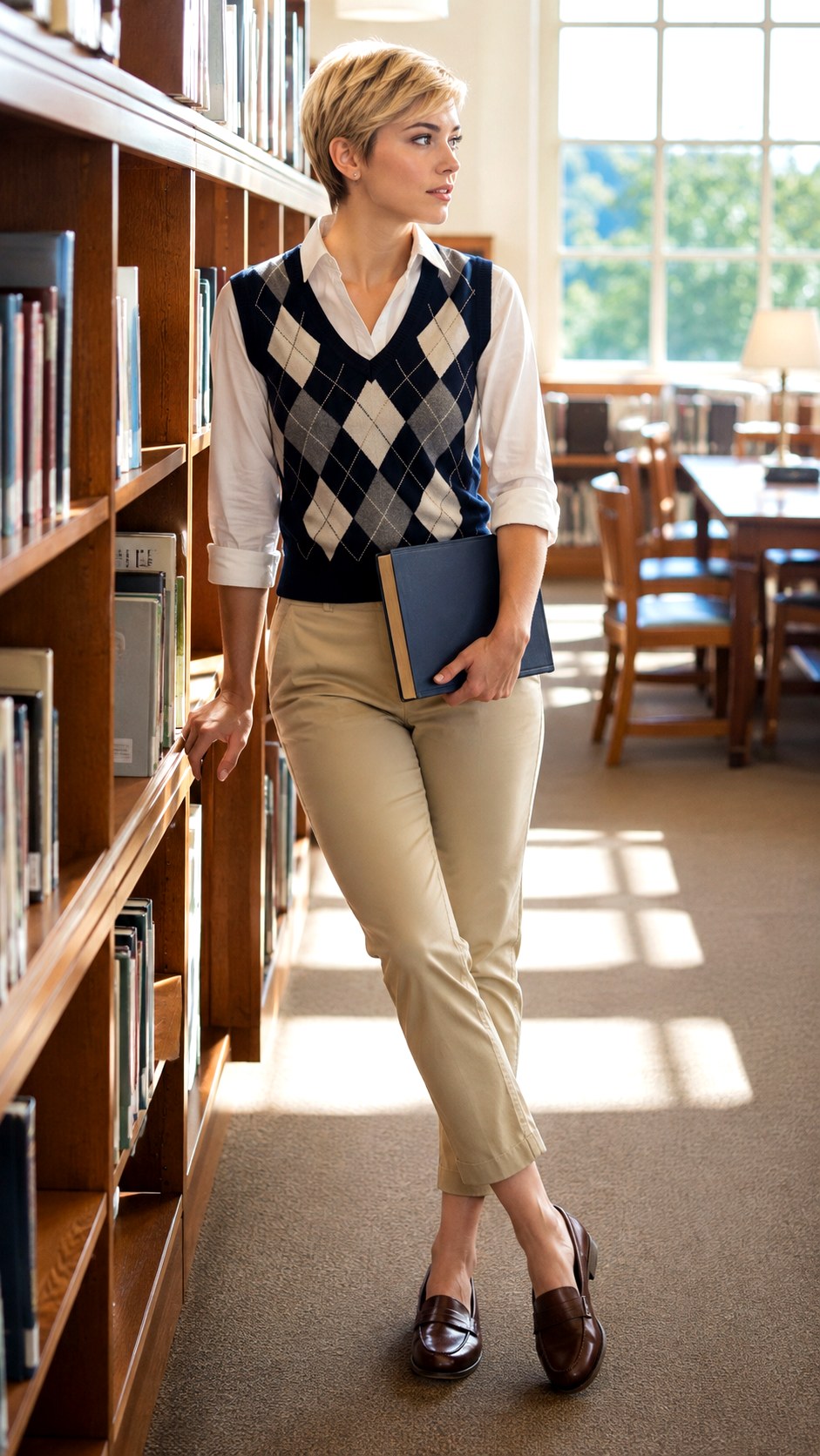 Sweater Vest And Button Down Outfits - 21 warm fall outfit look ideas
