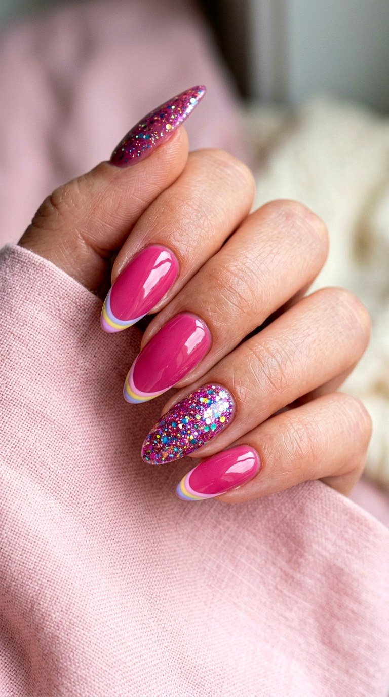 Sweet Tart Glitter Confetti - 22 sweet tart nail ideas