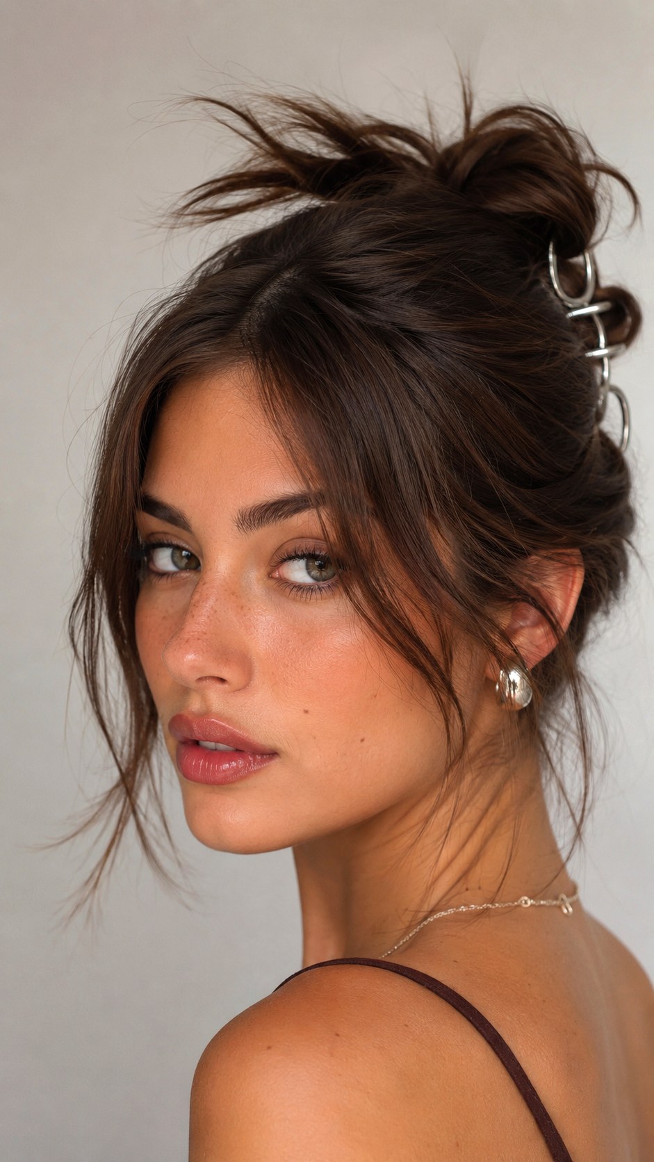Textured Spiky French Twist - 21 spiky claw hairstyle ideas