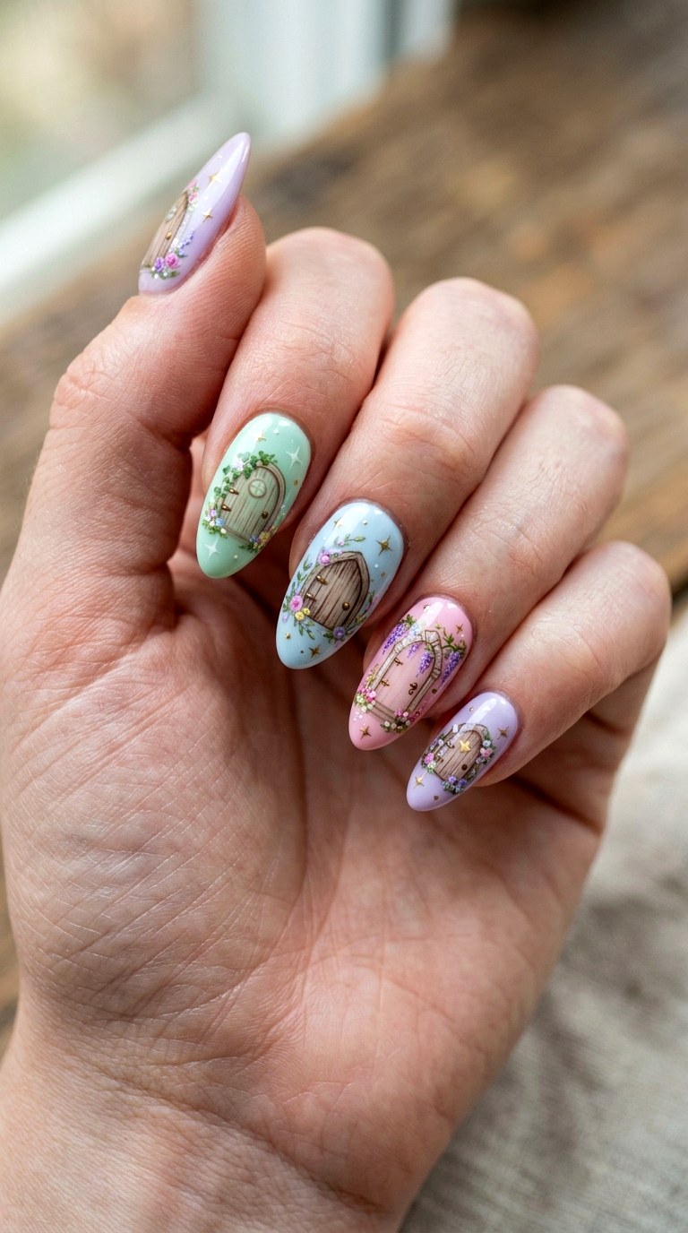 Tiny Fairy Door Nails - 23 handmade wish core nail ideas