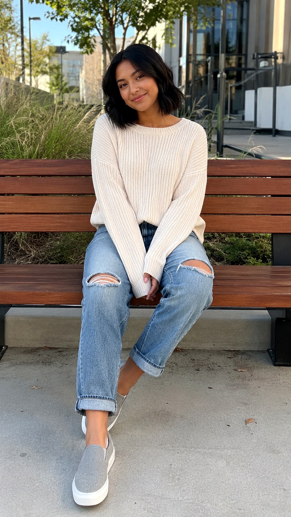 Trendy Distressed Mid Wash Denim Looks - 25 senior jeans 2027 ideas