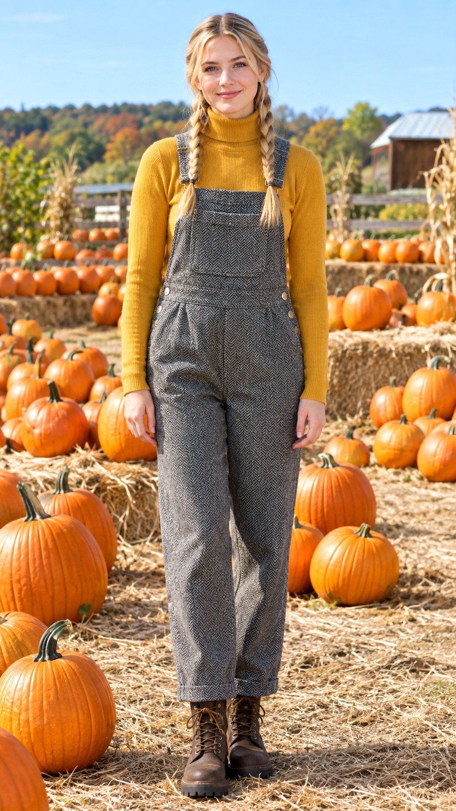 Turtleneck And Wool Overall Outfits - 21 warm fall outfit look ideas
