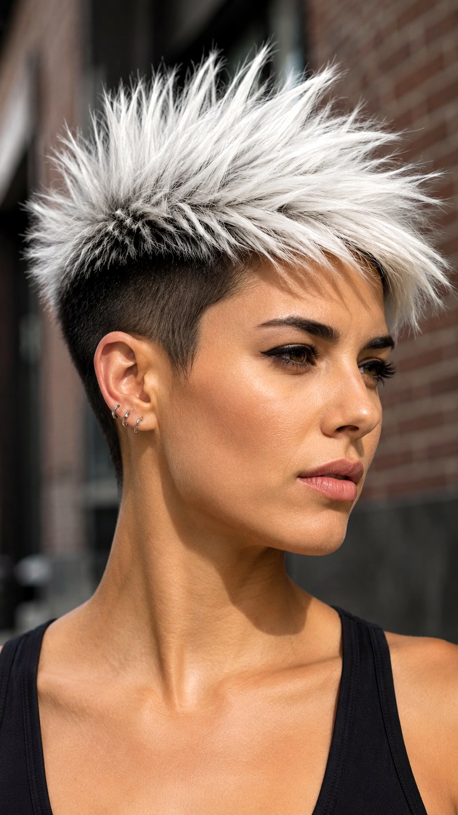 Two Toned Black and White Spiky Hair - 24 spiky hairstyle ideas
