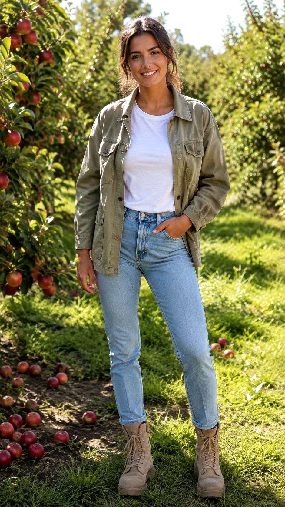 Utility Jacket and Light Denim Jeans - 21 Light Denim Jeans Outfit Ideas