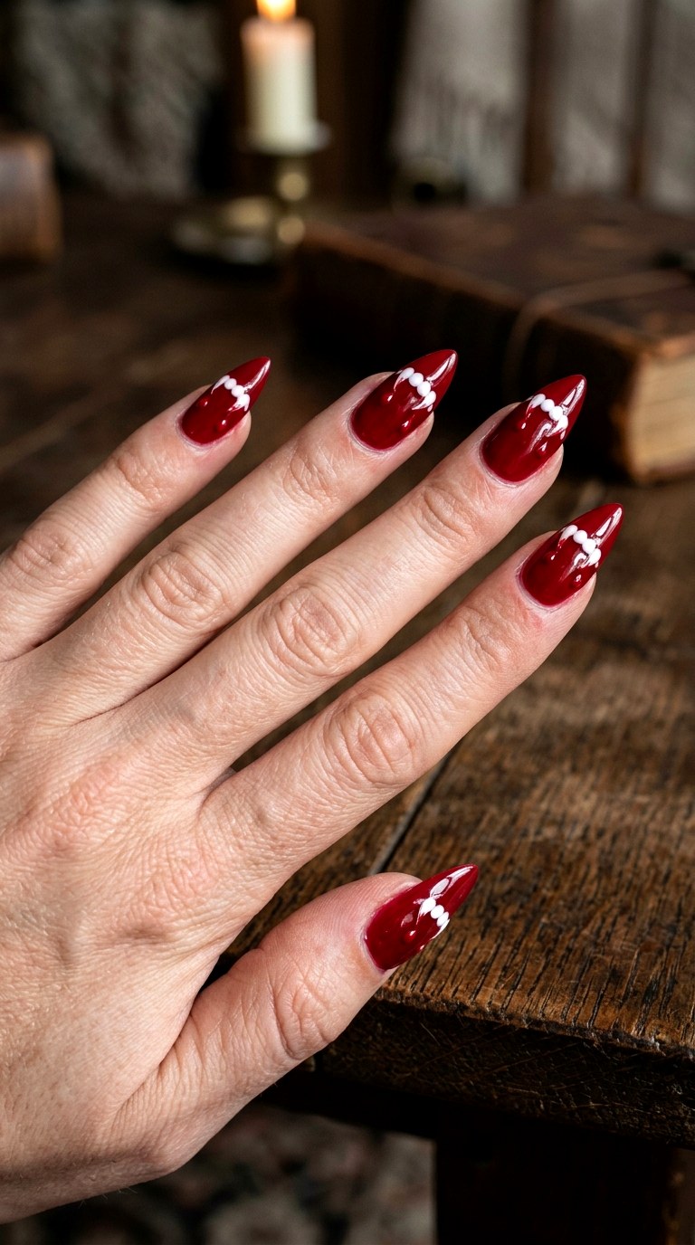 Vampire Fang Nails - 25 spooky nail ideas