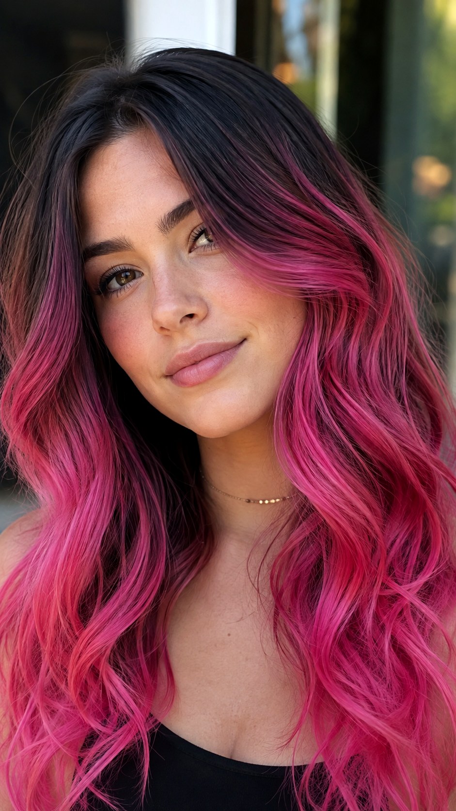 Vibrant Hot Pink Ombre Transition Ends - 25 hot pink hair color highlights ideas