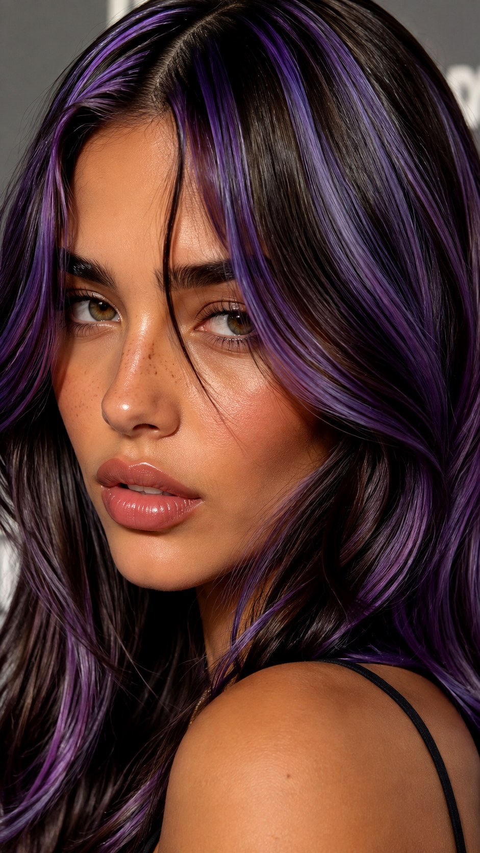 Violet Chocolate Chunky Highlights - 24 violet hair color ideas