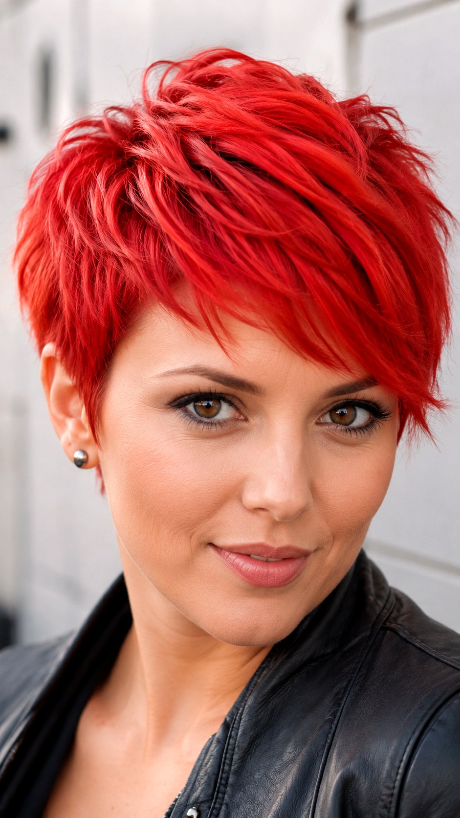 Vivid Fire Engine Red Pixie - 20 red hair color ideas