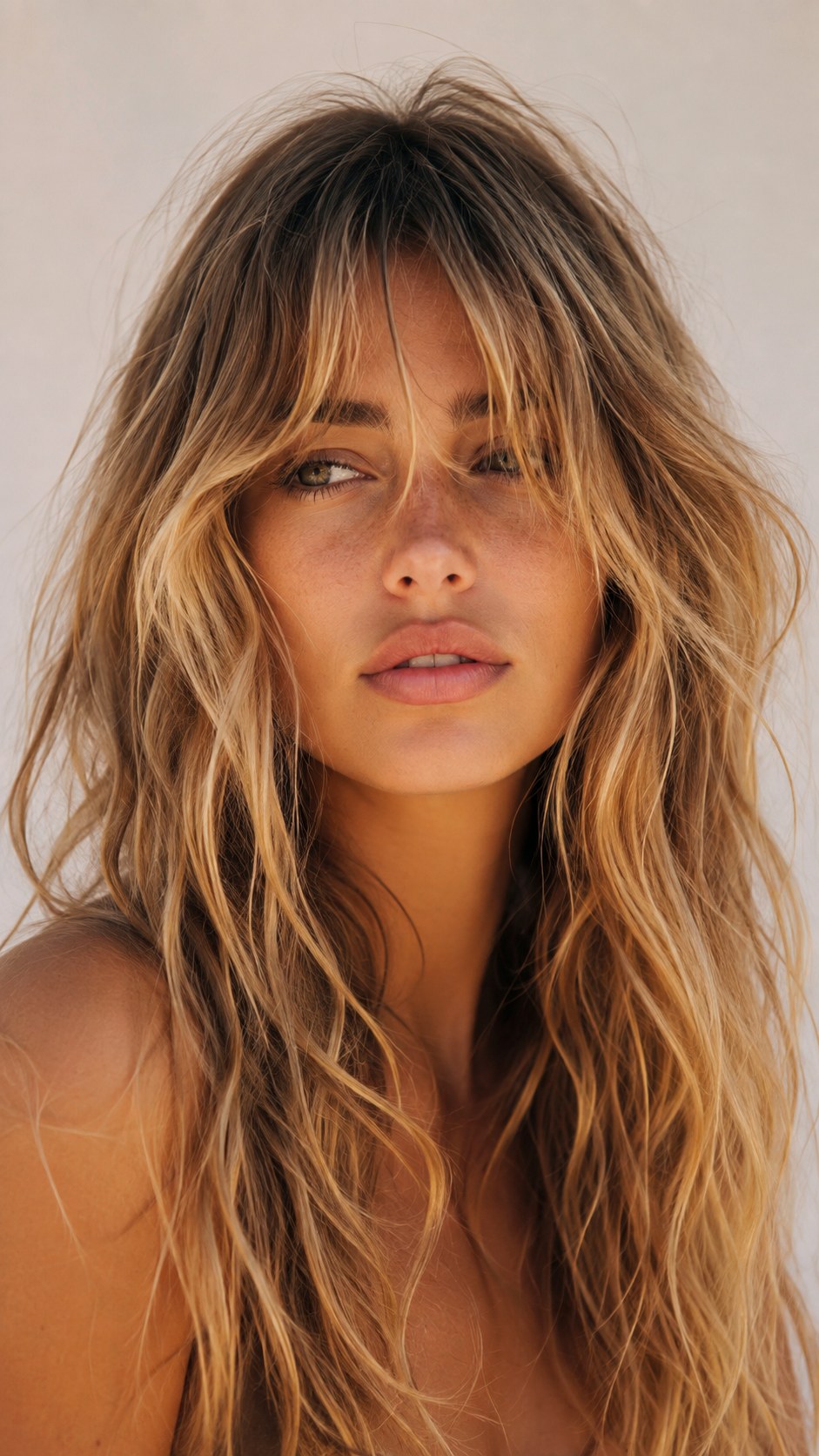 Wavy Beach Texture Curtain Bangs - 25 Face Framing Curtain Bangs Ideas
