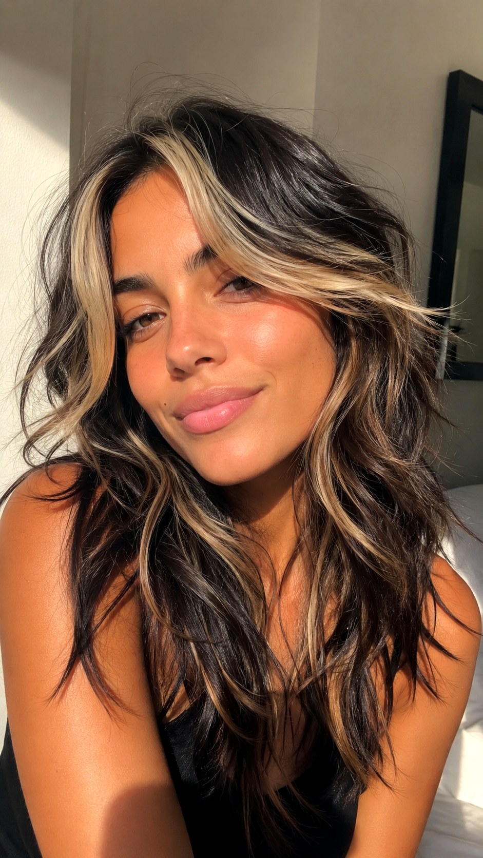 Wavy Wolf Cut with Face Framing Highlights - 23 wavy wolf cut hairstyle ideas