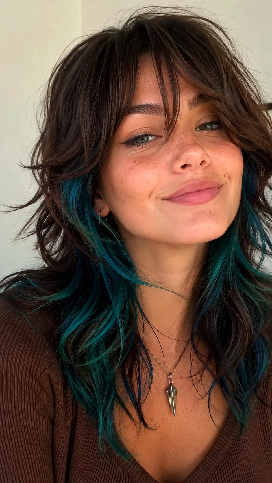 Wavy Wolf Cut with Underlights - 23 wavy wolf cut hairstyle ideas