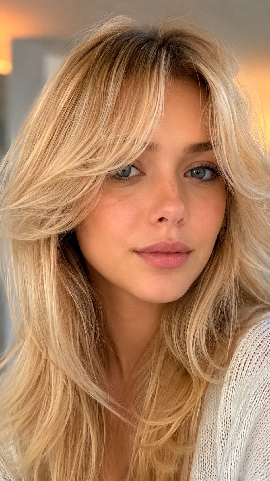 Wispy Fluffy Layered Curtain Bangs - 25 Face Framing Curtain Bangs Ideas