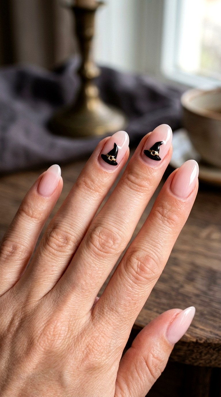 Witch Hat Halloween Nails - 20 halloween nail art ideas