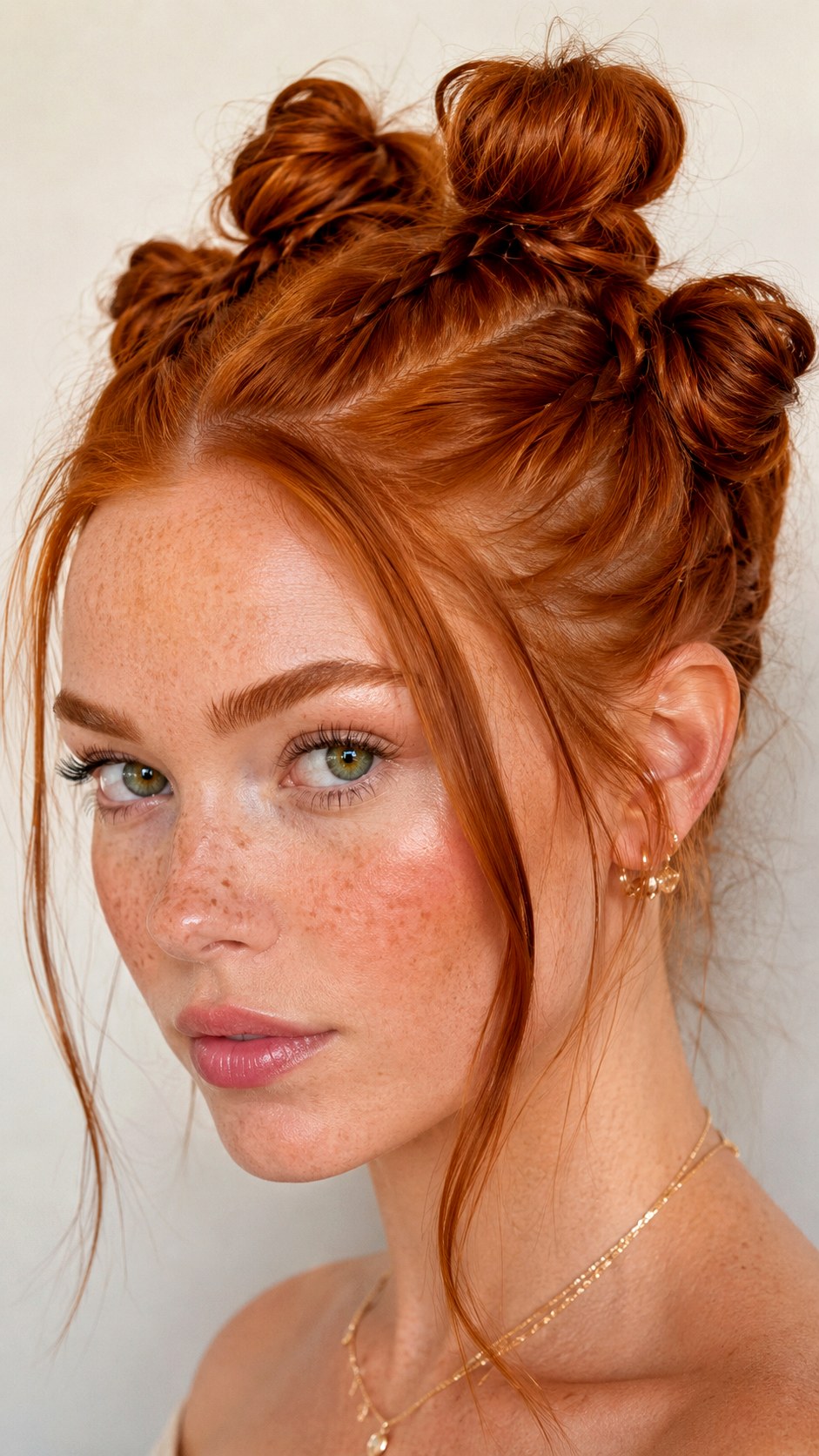 YK Mini Buns With Micro Braids - 25 y2k bun hairstyle ideas